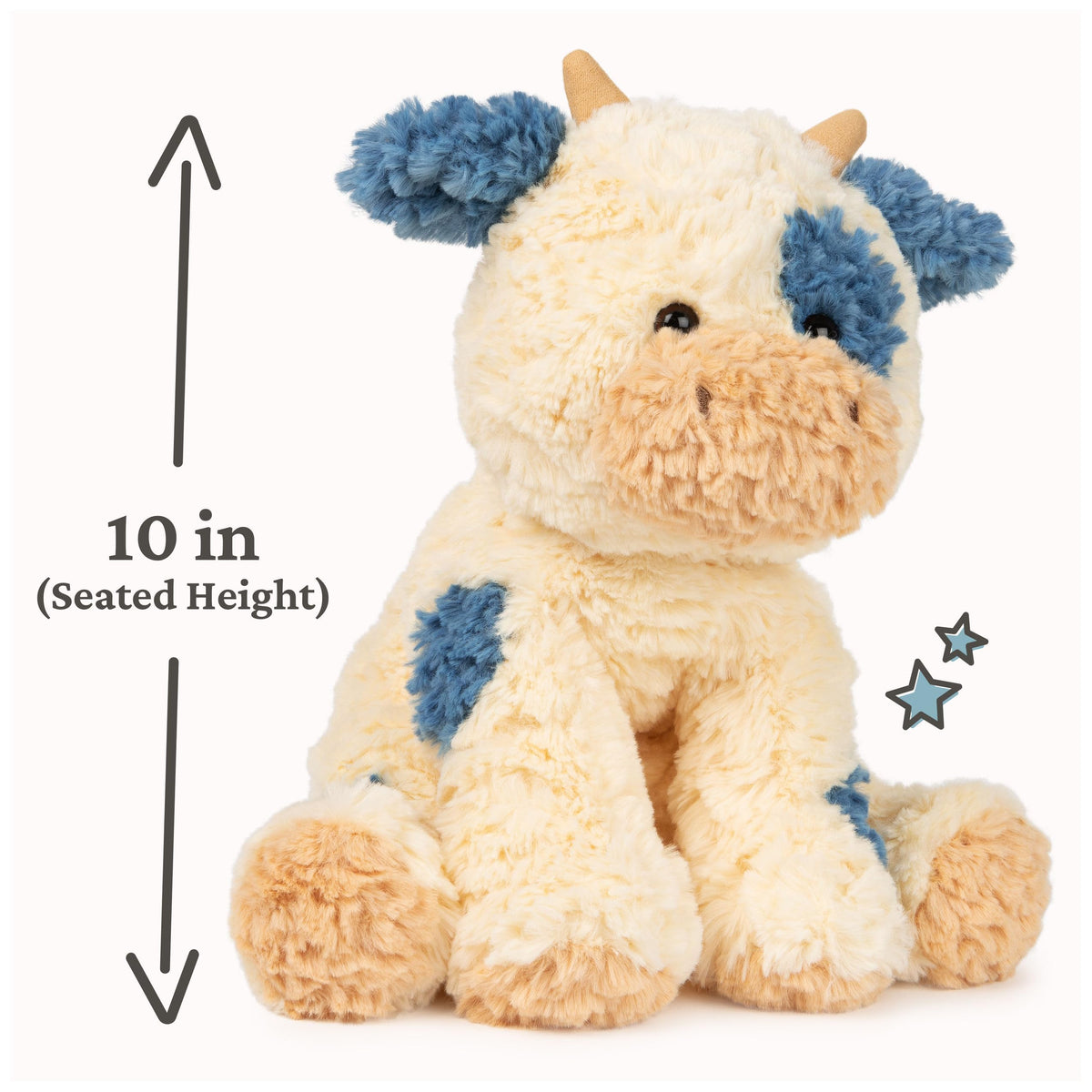 GUND Cozys Collection Cow 10-Inch Stuffed Animal Sensory Toy for Ages 0+ | Soft Tactile Sensory Details Provide Stress Relief; Teaches Nurturing, Emotional Expression and Self-Soothing Skills