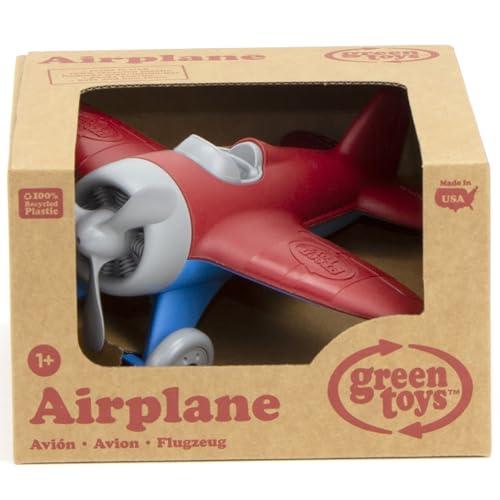 Green Toys Airplane - Bpa Free, Phthalates Free, Red Aero Plane for Improving Aeronautical Knowledge of Children. Toys and Games