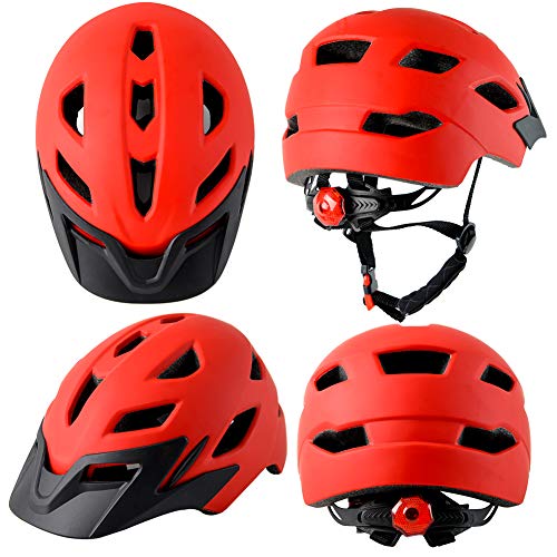 Bavilk Kids Bike Helmet with LED Light for Youth Teen Toddler Boys Girls | Adjustable with Detachable Visor for Age 3-5-8-10-12-14,Safety Certified Multi-Sport for Bicycle Scooter Skateboard