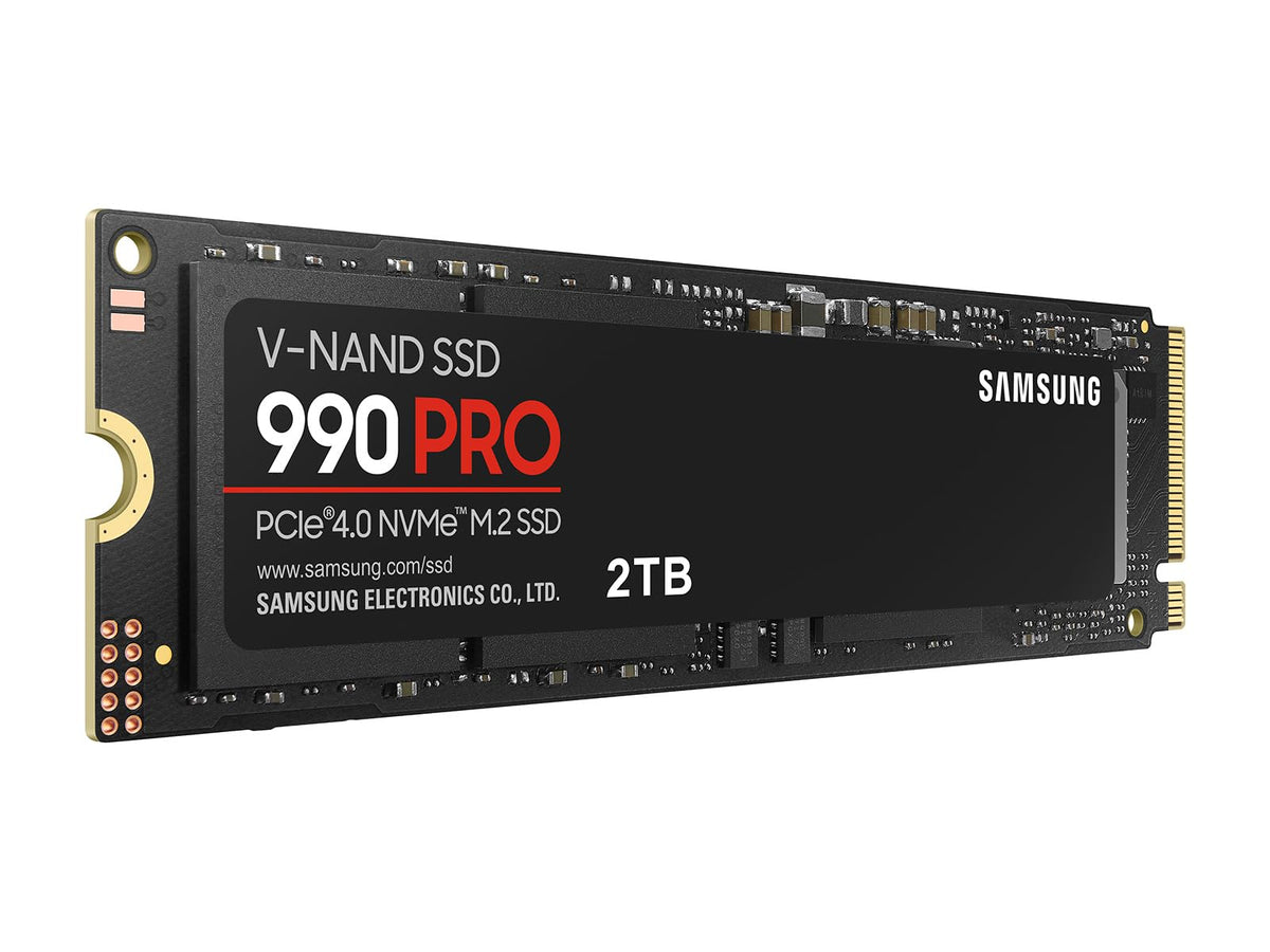 Samsung SSD 990 PRO 2TB, PCIe 4.0 M.2 2280, Up to 7,450 MB/s | NVMe Internal Solid State Hard Drive for High End Computing, Gaming, and Heavy Duty Workstations, (MZ-V9P2T0B/AM)