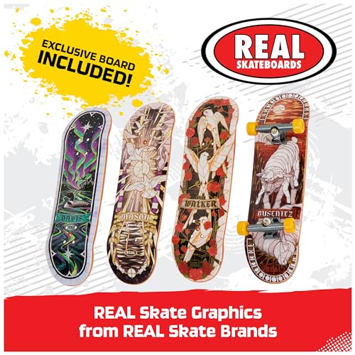 TECH DECK Real Skateboards Ultra DLX Customizable Fingerboards 4-Pack | Customize 4 Boards, Stickers & Grip Tape, Authentic Details, Fidget Skateboard Toy Gifts for Kids & Collectors Ages 6+