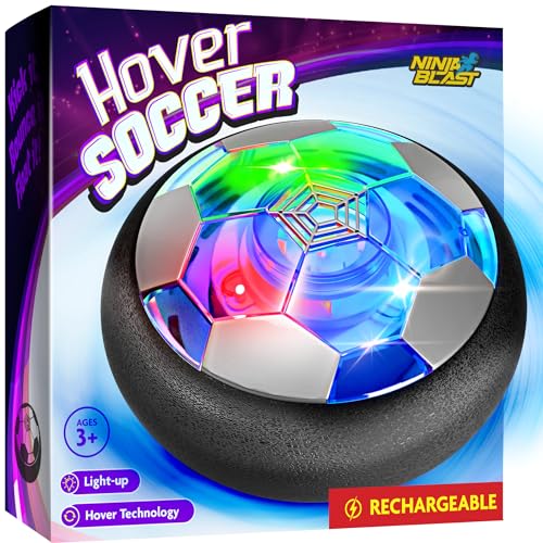 Hover Soccer Light-Up Ball - Birthday Gift for Boys - Kids Gifts Ages 5-12 | Indoor Toy Games - Gifts for Age 5, 6, 7, 8, 9, 10, 11, 12 Years Old, Boy Toys for Age 3 Years and Up
