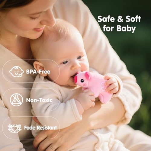 hahaland Baby Toys 6-12 Months, Surprise Barn Farm Animals with Sounds Word | 6PCS Farm Toys Montessori Toys for 6 Month Old Baby Gifts Toddlers Christmas Stocking Stuffers 1 Year Old Boy Girl Gifts