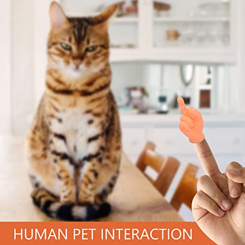 Tiny Hands for Fingers - 10 Pcs Cute Mini Hand Puppet (Middle Finger Sign) Premium Rubber