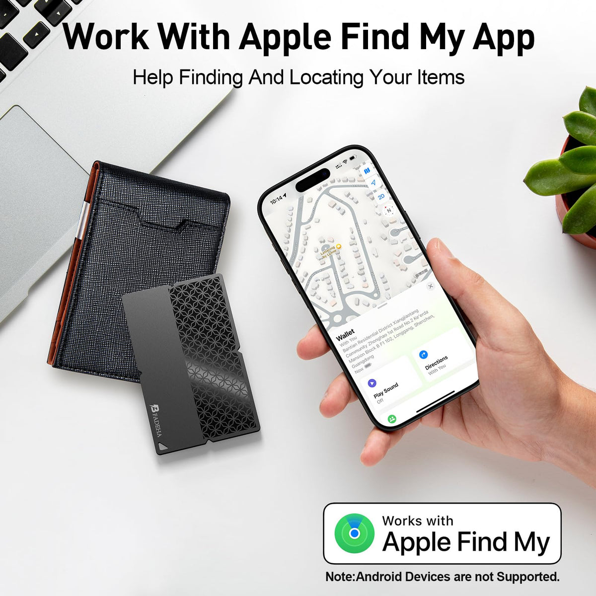 2026 Apple MFi Certified Wallet Tracker Smart Card for Find My | Ultra Thin Air Tracker Tag for Travel, 5 Years+ Staying Power, IP69 Waterproof, Key Finder & Item Locator for Bags, Passport