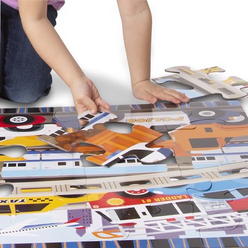 Melissa & Doug Traffic Jam Jumbo Floor Puzzle 24-Piece Set