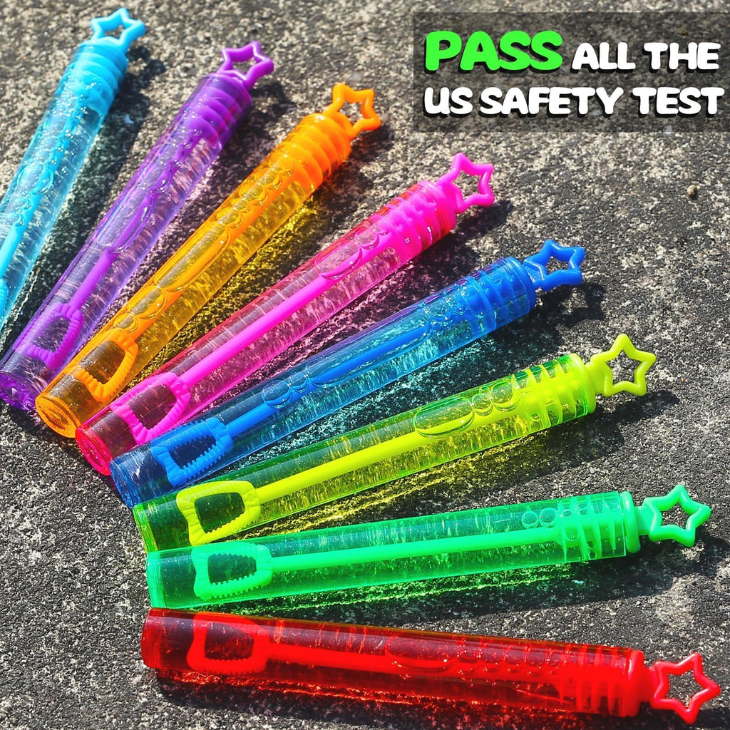32 Pcs 8 Colors Neon Mini Star Bubble Wand, Party Favors for Kids | Bulk in Gift Box as Classroom Giveaways, Carnival Prizes, Goody Bag Stuffers, Birthday Treats, Party Supplies Toy For Toddler