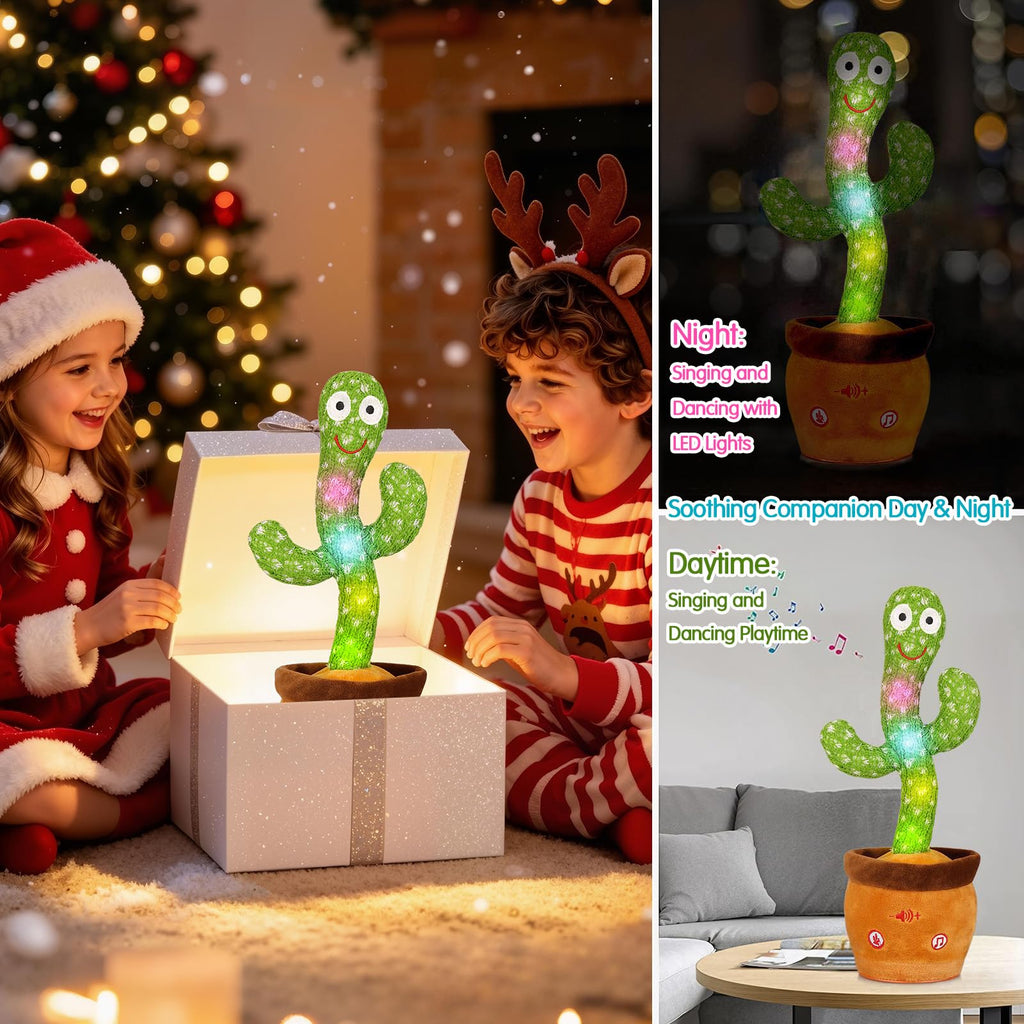 Emoin Talking Cactus Toy, Interactive Toys Dancing Cactus Toy Mimicking Repeating What You Say, Toddler Infant Baby Toys Gifts for 6 7 8 9 10 Month Old Baby Toys for 1 2 3 Year Old Boy Girl
