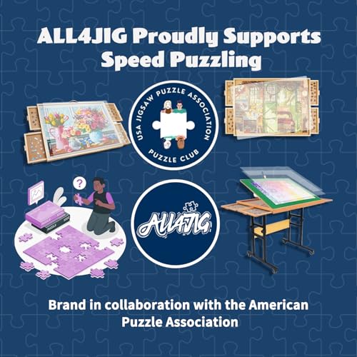 ALL4JIG 25.98"×30.31" Puzzle Binder – Space-Saving Storage Folder for 500–1000 Piece Puzzle Collection, Holds 20 Puzzles, HD Film Pockets, Birthday Gift for Mom & Grandma