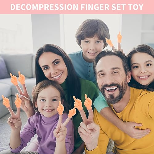30 PCS Tiny Middle Finger Puppet, Miniature Small Hands, Mini Finger Hands Funny Hand Puppet for Game, Fun and Realistic Design Party Favors for Adults Kids