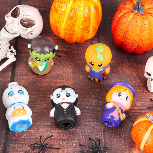 FOIMAS Halloween Finger Puppets,5pcs Pumpkin Witch Finger Puppet Toys for Kids Trick or Treat Halloween Bag Filler Party Favor Supply