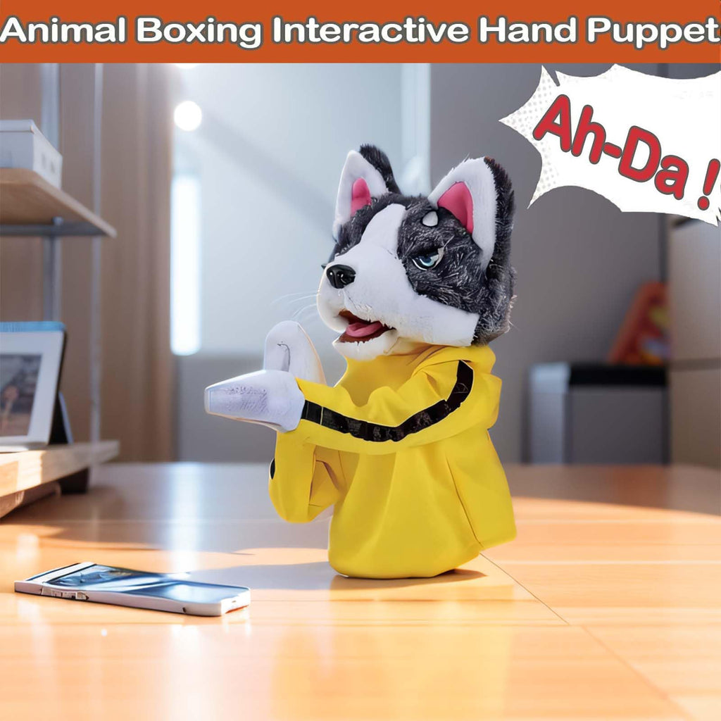 Kung Fu Husky, Punching Puppet, Dog Hand Puppet | Boxing Puppets, Kung Fu animal Toy Husky Gloves with Sounds and Boxing Action, Boxing Puppet for Kids & Gifts.