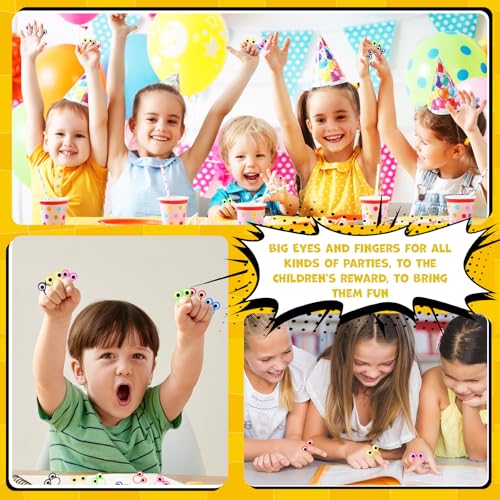 Liesedada 120 PCS Party favors in the nature of small toys Eye Finger Puppets Toys Set Mini Eye Finger Puppets and Classroom Rewards for Kids.