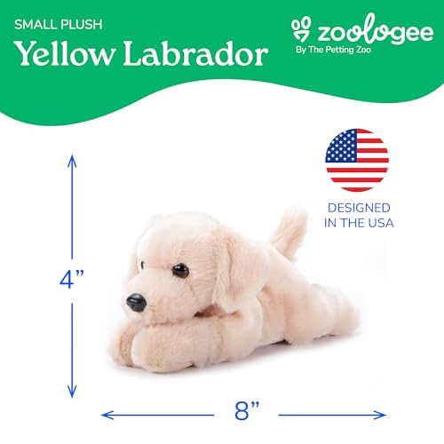 The Petting Zoo Yellow Labrador Dog Stuffed Animal Plushie, Scoopz, 8 in | Yellow Labrador Dog Wildlife Animals by Zoologee. Great Toys for Girls and Boys. Plush Gifts for Kids