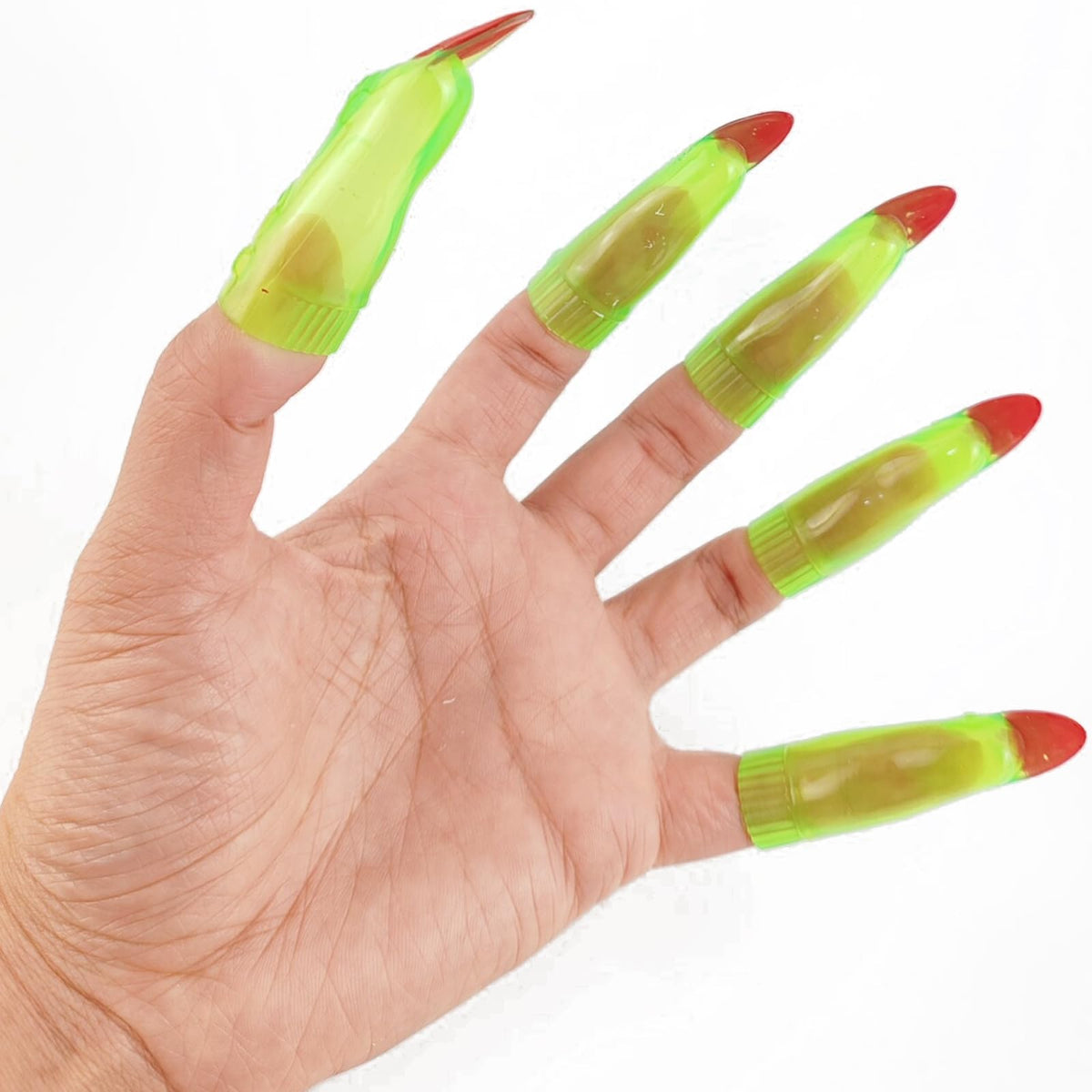 RONYOUNG 35PCS Halloween Witches Fingers Glow in The Dark Fake Monster Finger Puppets for Kid Finger Reading Pointer for Halloween Party Costume Accessory Trick or Treat Gift