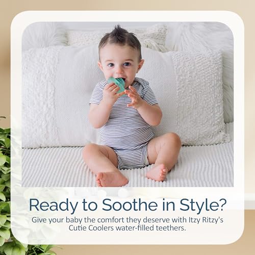 Itzy Ritzy Water-Filled Teethers for Teething Relief, Set of 3 Green Cactus
