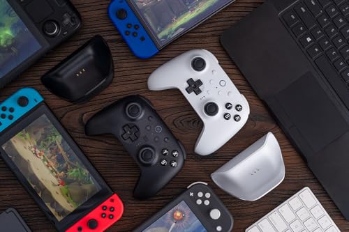 8Bitdo Ultimate 2 Bluetooth Controller for Switch 2, Switch & Windows,Black | TMR Joysticks, Switchable Hall Effect/Tactile Triggers, Charging Dock, Vibration and Motion Control, 2 Pro-level back buttons