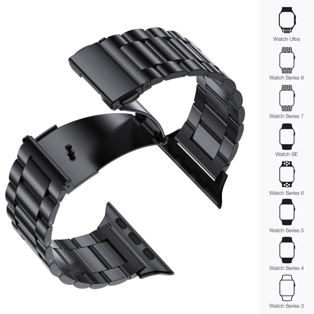 EPULY Metal Band Compatible with Apple Watch Bands for Men 42/44/45/46/49mm | Stainless Steel Strap Suitable for Business Setting & Everyday Wear, Fits iWatch Bands Series 11 10 9 8 7 6 5 4 SE/Ultra3 2 1