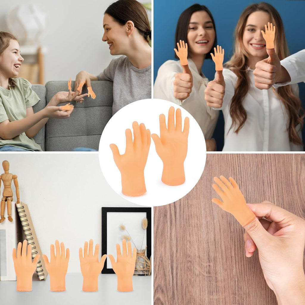 30 Pcs Tiny Finger Hands, Mini Fingers Funny Hand Puppets for Parties | Miniature small hands for finger puppet shows, gag performances, cute little hand fingers, party favors and novelty fun