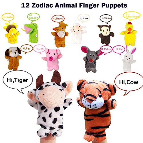 Sealive 22-Piece Animal Finger Puppets, Plush Finger Toys for Kids Ages 3+ | for toddler ages 3+, storytelling, pretend play, puppet shows, with 22 soft animal characters for books and classrooms
