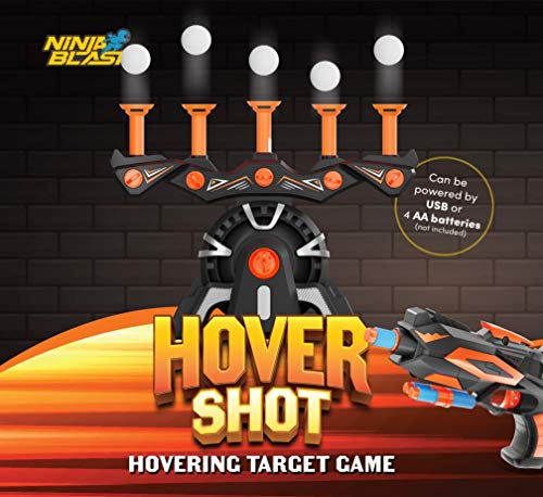 Hover Shot Shooting Toy for Kids - Ball Target Game for Nerf Guns Cool Birthday Gifts Toys for Boys Age 6+ Year Old Boy Best Teenage Gift Idea - Gun, Targets & Darts