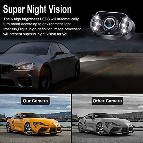 HD 1080P Backup Camera Plug & Play: Fast 60FPS Smooth Real-Time Clear View | 25-Minute Easy to Install, Monitor Easy Setup, Bright and Clear Night Vision, Dustproof & Weatherproof for Cars Trucks SUVs