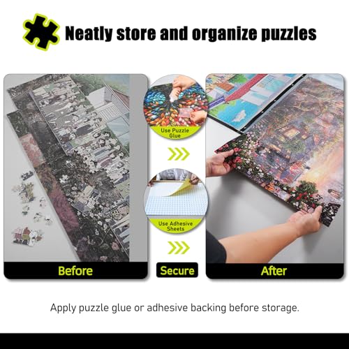 ALL4JIG 25.98"×30.31" Puzzle Binder – Space-Saving Storage Folder for 500–1000 Piece Puzzle Collection, Holds 20 Puzzles, HD Film Pockets, Birthday Gift for Mom & Grandma