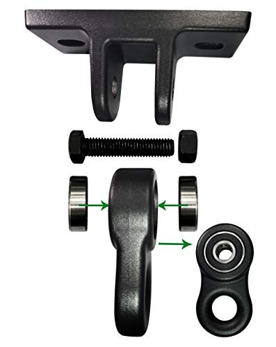 ABUSA Heavy Duty Black Swing Hangers Screws Bolts Included Over 5000 lb Capacity Playground Porch Yoga Seat Trapeze Wooden Sets Indoor Outdoor 2 Pack