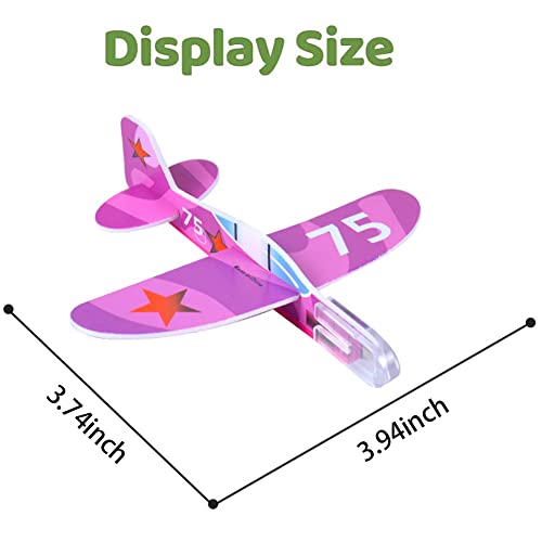 Manmel 50 Pcs Foam Gliders Planes Toys for Kids, Paper Airplane, Party Favors Goodie Bag Stuffers, Outdoor Flying Toys, Bulk for Classroom Prizes Boys and Girls