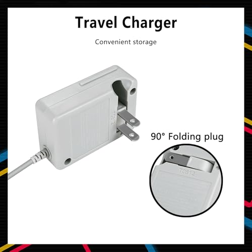 3DS Charger, DTOL 3DS Charger Compatible with Nintendo 3DS/ DSi/DSi XL/ 2DS/ 2DS XL/New 3DS 100-240V Wall Plug Adapter 2 Pack