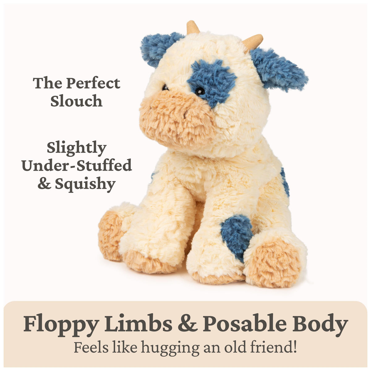 GUND Cozys Collection Cow 10-Inch Stuffed Animal Sensory Toy for Ages 0+ | Soft Tactile Sensory Details Provide Stress Relief; Teaches Nurturing, Emotional Expression and Self-Soothing Skills