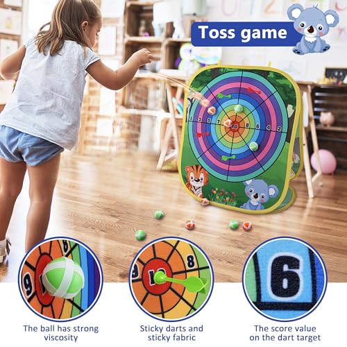 Animal Bean Bag Toss Game Toy Outdoor Toss Game | Family Party Party Supplies for Kids, Gift for Boys Birthday or Christmas for Toddlers Ages 3 4 5 6 Year Old