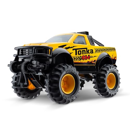 Tonka Steel Classics 4x4 Pickup Truck - Made with Steel & Sturdy Plastic, Yellow Toy Construction Truck, Boys and Girls, Kids, Toddlers, Ages 3+