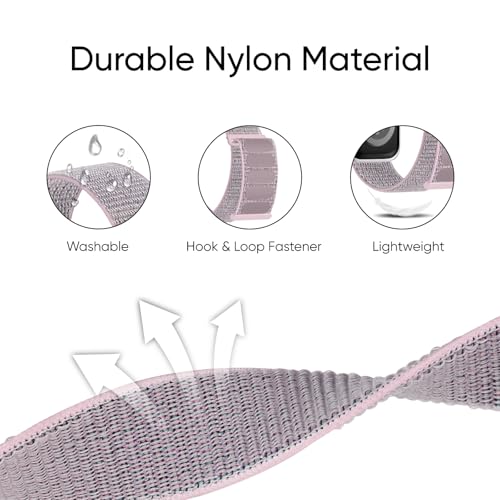 6 Pack Sport Nylon Loop Band Compatible with Apple Watch Band for Women Men | 38mm 40mm 41mm 42mm 44mm 45mm 46mm 49mm Adjustable Breathable Braided Straps for iWatch Series 12/11/10/9/8/7/6/5/4/SE/Ultra