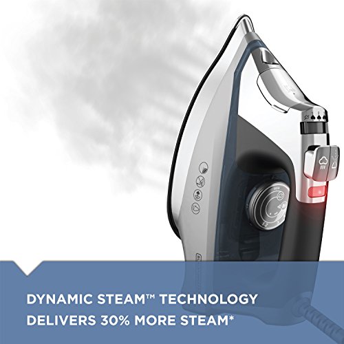 BLACK+DECKER Allure Professional Steam Iron for Clothes | Powerful steam iron with stainless soleplate, precision tip, vertical steam and automatic shutoff.
