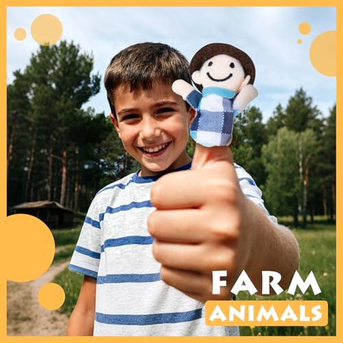 RIY 10Pcs Story Time Finger Puppets - Old Macdonald Had A Farm Educational Puppets Easter Basket Stuffers