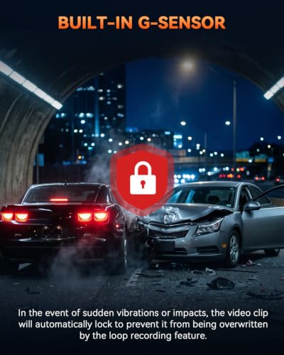 4K+4K Dual Dash Cam Front and Rear, Free 128GB Card, Starlight Night Vision | Dual-Channel Recording, 5.8GHz WiFi, 20MB/s Download Speed, GPS, 3" IPS Screen, Collision Sensor, 24H Parking Mode