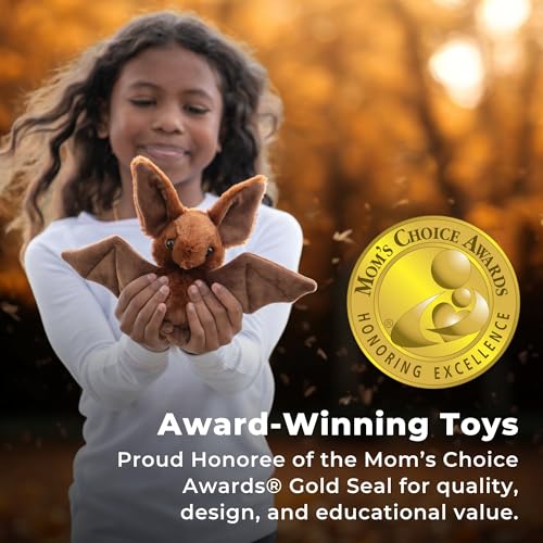 The Petting Zoo Bat Stuffed Animal Plushie, Scoopz, Kids Gifts, 8 in | Bat Wildlife Animals by Zoologee. Great Toys for Girls and Boys. Plush Gifts for Kids