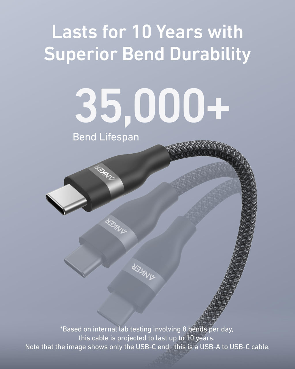 Anker Nano USB A to USB C Cable, CarPlay USB to USB C Cable (3 ft, Balck) | Upcycled-Braided Cord for CarPlay, iPhone 17 / 16 Series, Samsung Galaxy Note20, and More