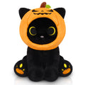 Hagusahuo Halloween Plush, 8inch Pumpkin Black Cat Plush Halloween Stuffed Animals for Kids, Cute Plushies Kawaii Stuffed Cat Soft Doll Toy for Boys, Girls, Girlfriend