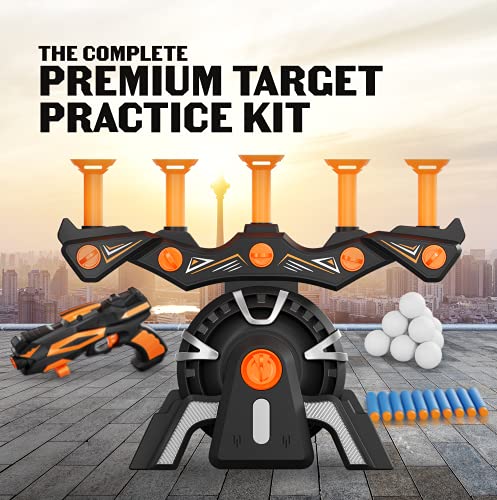 Hover Shot Shooting Toy for Kids - Ball Target Game for Nerf Guns Cool Birthday Gifts Toys for Boys Age 6+ Year Old Boy Best Teenage Gift Idea - Gun, Targets & Darts