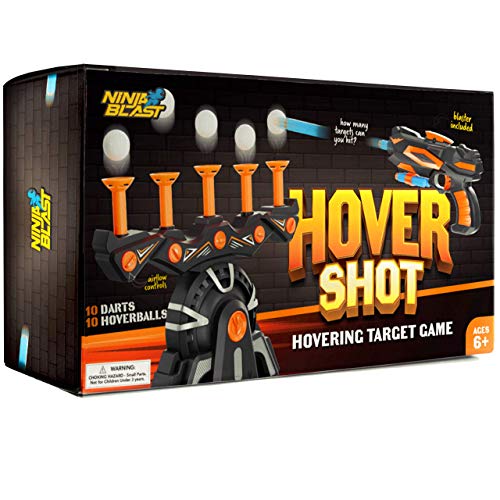 Hover Shot Shooting Toy for Kids - Ball Target Game for Nerf Guns Cool Birthday Gifts Toys for Boys Age 6+ Year Old Boy Best Teenage Gift Idea - Gun, Targets & Darts