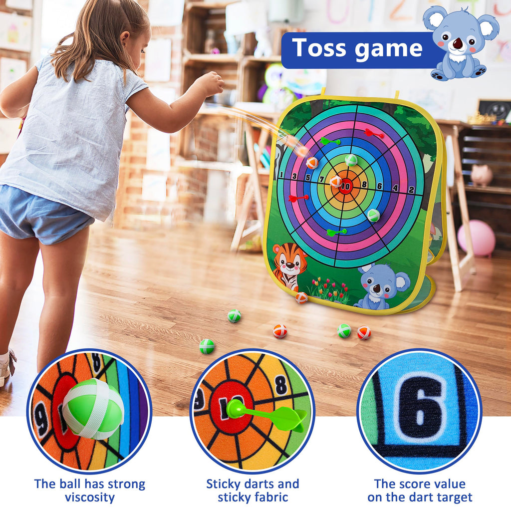 Animal Bean Bag Toss Game Toy Outdoor Toss Game | Family Party Party Supplies for Kids, Gift for Boys Birthday or Christmas for Toddlers Ages 3 4 5 6 Year Old