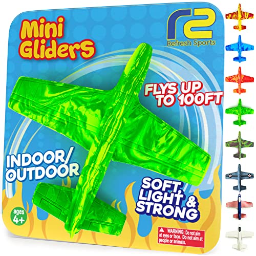 Foam Airplanes - Stocking Stuffers for Kids All Ages 4 5 6 7 8 9 10 Year Old - Best Toy Gift - Boy Toys Stocking Stuffer Gifts - Air Plane Gift Idea - Easter Basket Gifts for Boys & Girls Party Favors