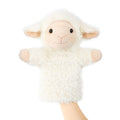 JUSTQUNSEEN Sheep Hand Puppets Lamb Plush Toy Stuffed Animal Soft Fuzzy for Baby Story Time Safe Washable Stuffed Adult Hands Fit Interactive Play