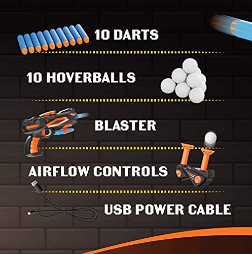 Hover Shot Shooting Toy for Kids - Ball Target Game for Nerf Guns Cool Birthday Gifts Toys for Boys Age 6+ Year Old Boy Best Teenage Gift Idea - Gun, Targets & Darts