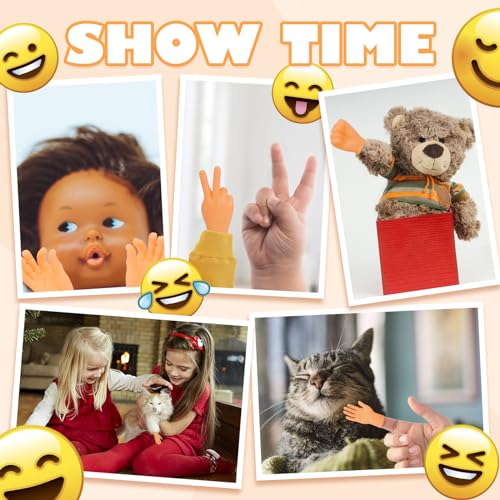 30 pcs Tiny Hands Finger Puppets, Mini Hands Little Small Hands mini Thing Gag Performance Funny Fingers for Puppet Show Gifts Classroom Prizes Party Favors for Kids (7 Styles)