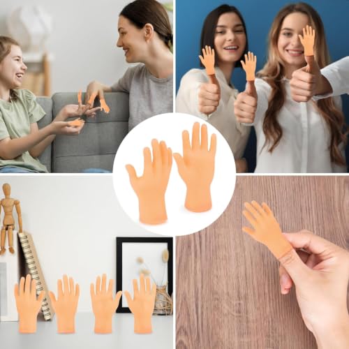 30 Pcs Tiny Finger Hands, Mini Fingers Funny Hand Puppets for Parties | Miniature small hands for finger puppet shows, gag performances, cute little hand fingers, party favors and novelty fun
