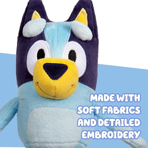 Bingo & Bluey Plush Toys 2-Pack, Soft Deluxe Fabric, Embroidered | Cuddly stuffed animals for show time, story time, or naps; Bluey toys for preschoolers and fans ages 3+