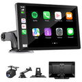 9" Wireless Apple Carplay Screen for Car with OTA Update, Backup Camera | Touchscreen Apple Carplay & Android Auto with Voice Control/GPS Navigation/Mirror Link/Bluetooth 5.0/AUX/FM